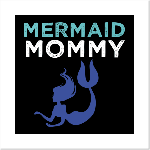 Mermaid Mommy gift for mom Wall Art by madani04